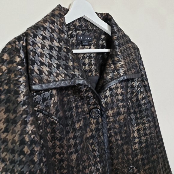 Tribal Jacket Houndstooth Soft Blazer Size Medium - Picture 2 of 6